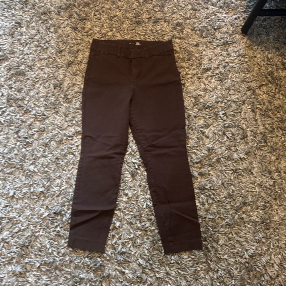 Brown High-Waisted Dress Pants
